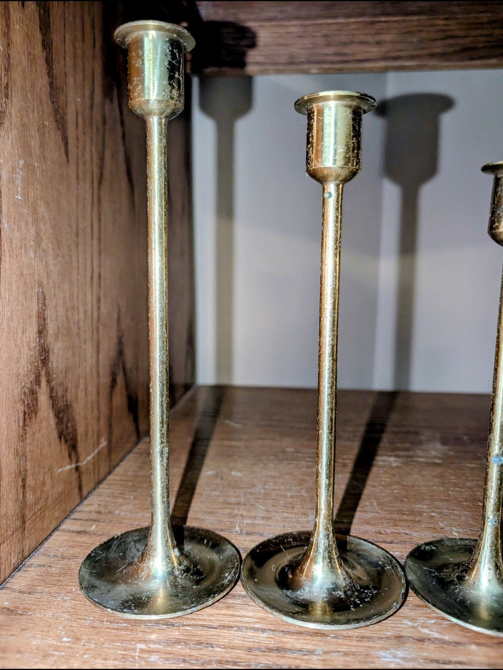 Brass Taper Candle Holders Set - Picture 3 of 4